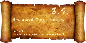 Brassoványi Indira névjegykártya